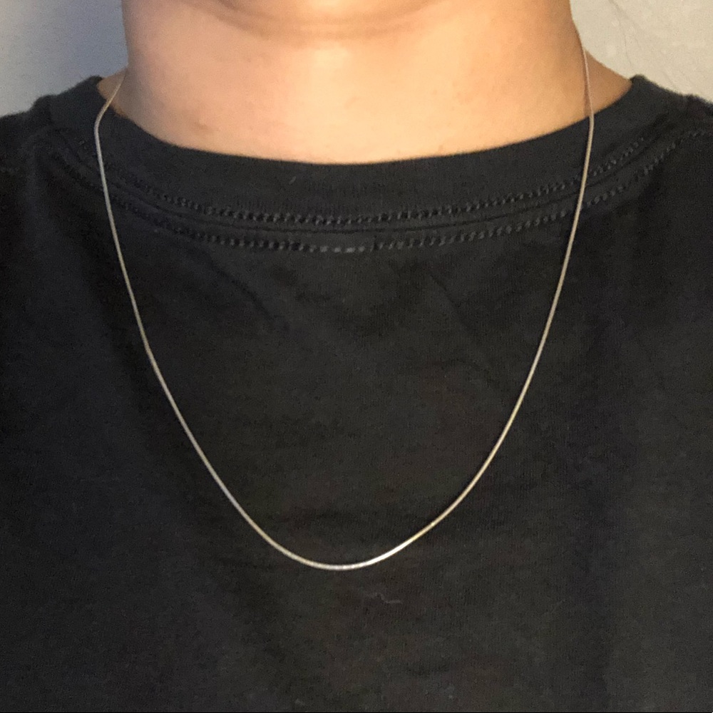 14k white gold snake chain